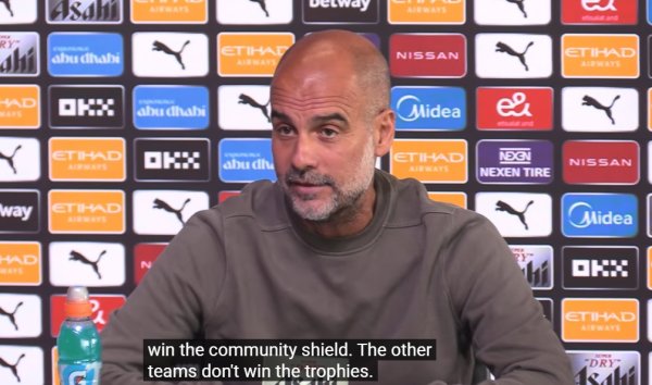 Guardiola: Newcastle has League Cup Liverpool has Premier League Manchester City has Community Shield, other teams have no championship yet